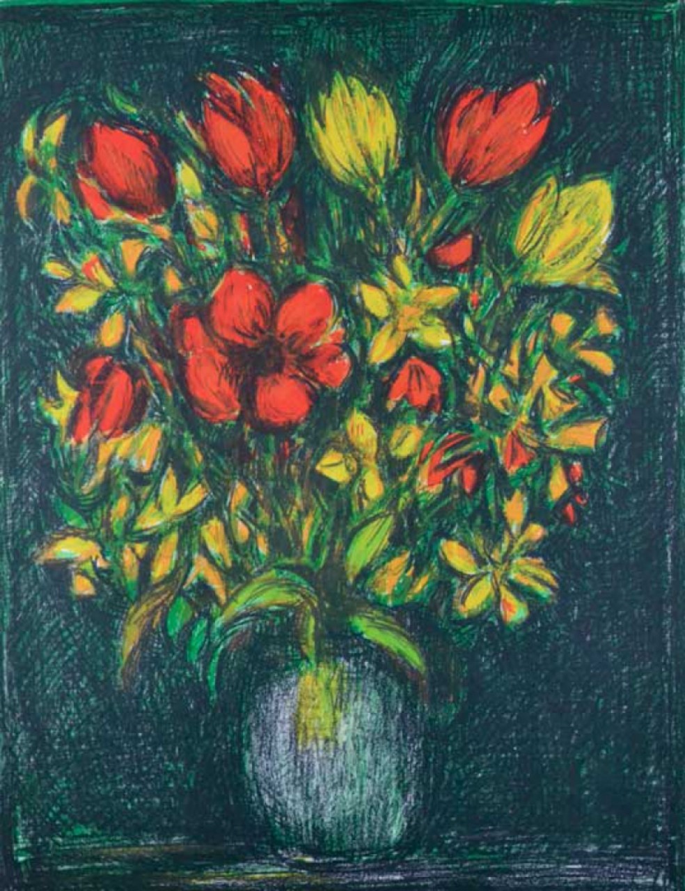 COTTAVOZ André vase de fleurs