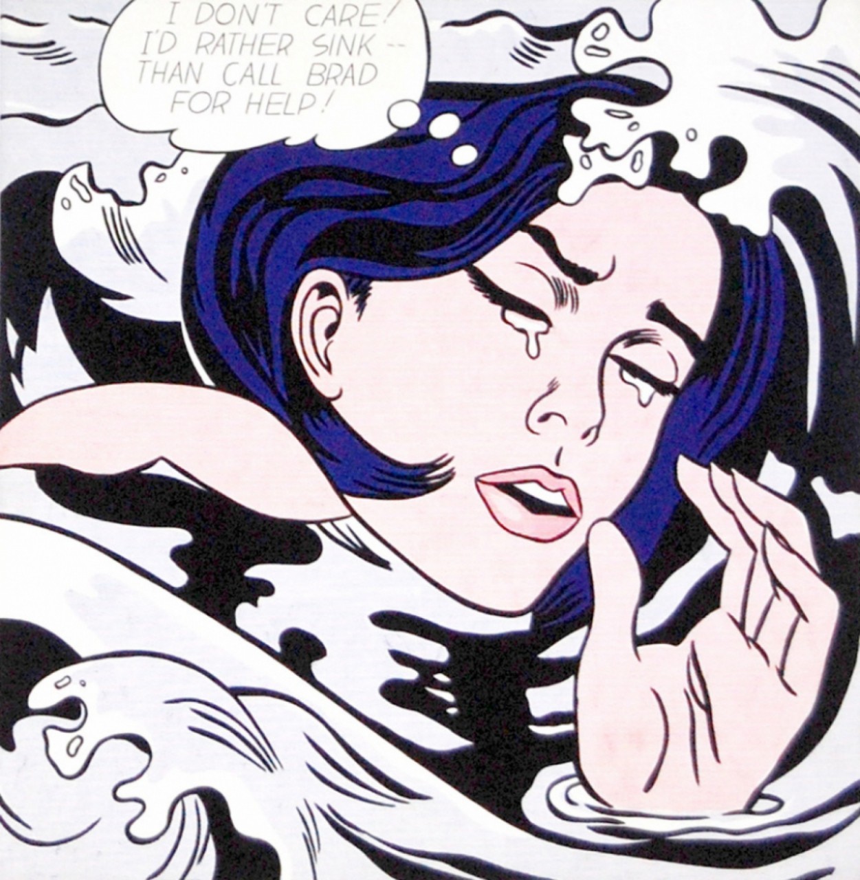 DROWLING GIRL - LICHTENSTEIN Roy (1923 - 1997) - Lithographie