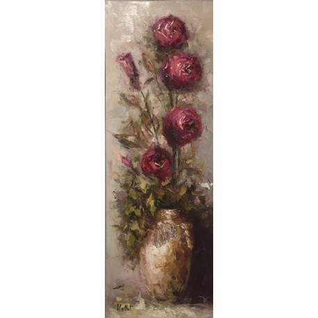 MALLET Edouard vase de fleurs mauves