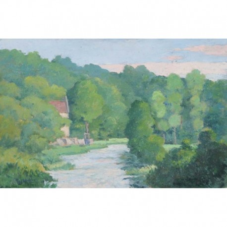 MOULIN DE GRAYE, Huile sur panneau, PERADON Pierre-Edmond (1893 - 1981)