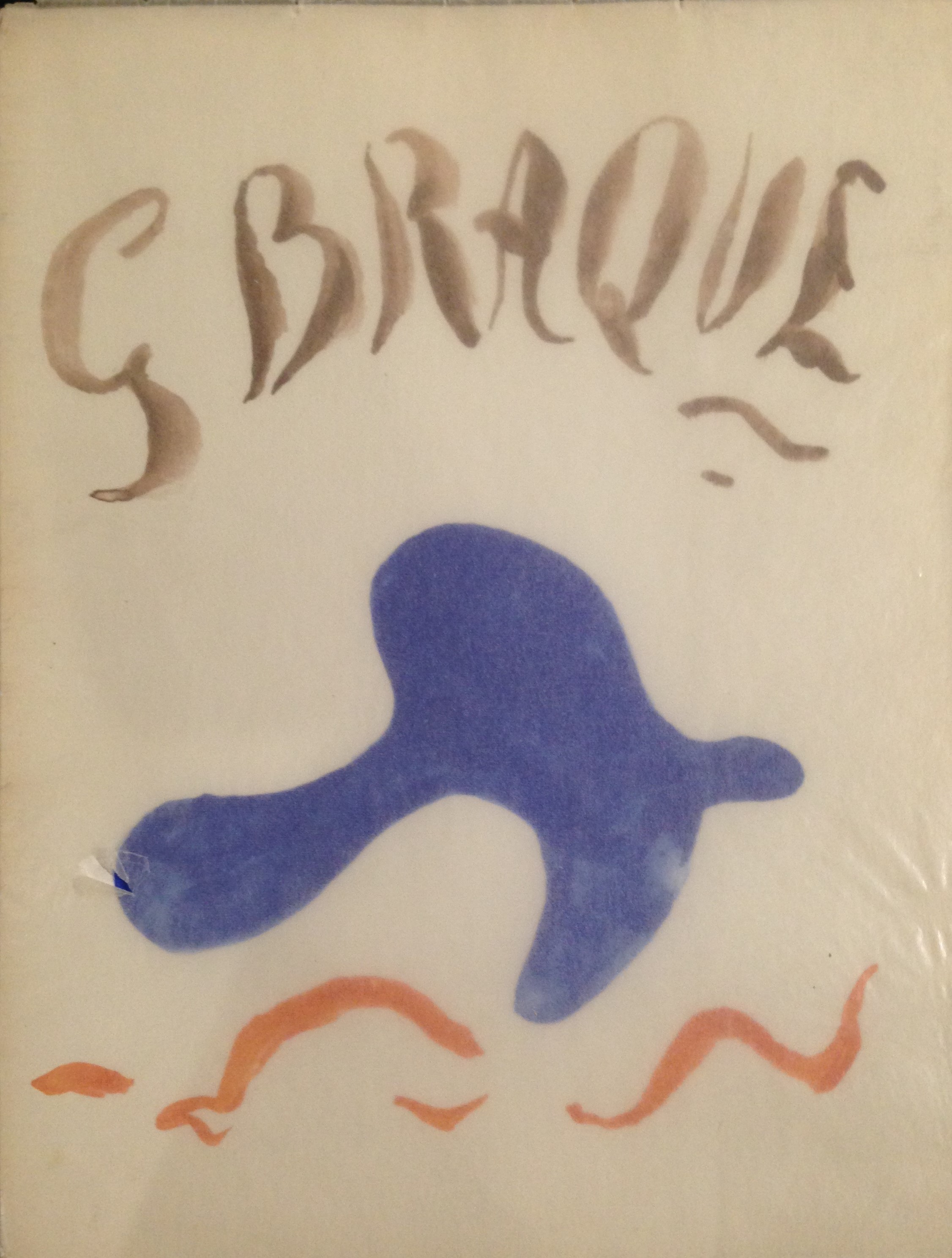 Georges Braque - œuvre graphique original - hommage de René Char