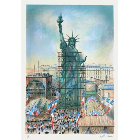 STATUE DE LA LIBERTE - RAFFLEWSKI Rolf (1943 - ) - Lithographie