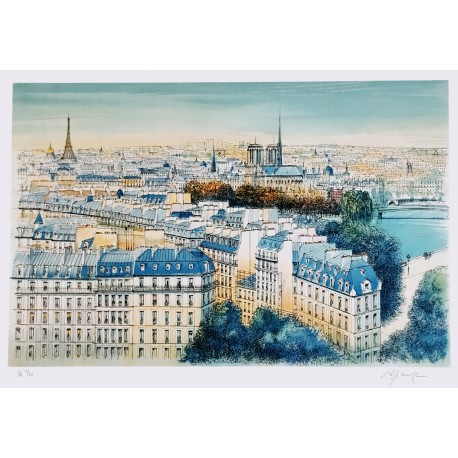 VUE DE PARIS - RAFFLEWSKI Rolf (1943 - ) - Lithographie