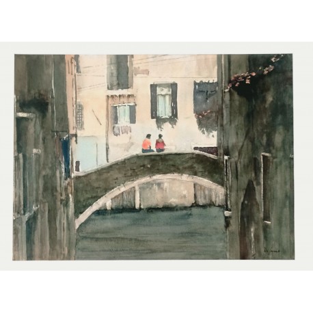 VENISE - DI SARRO Jacques (1928 - ) - Aquarelle