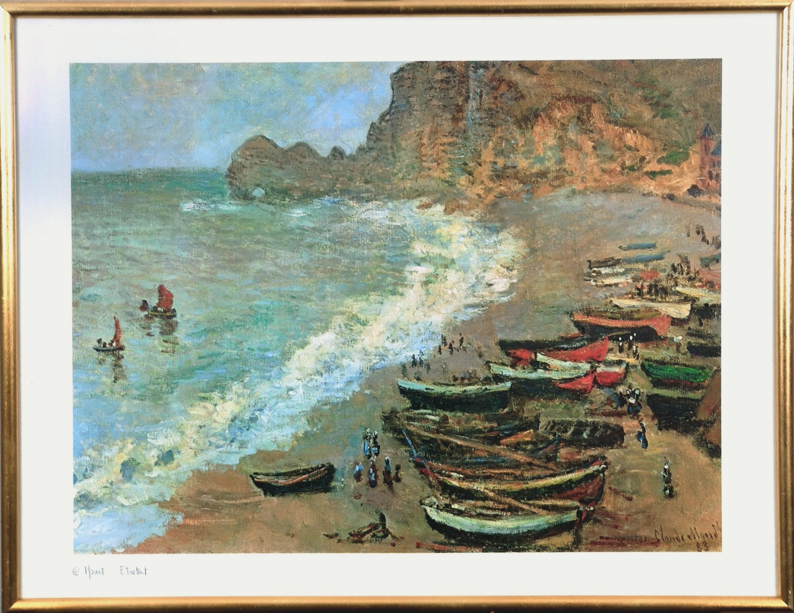 BARQUES ECHOUEES - MONET Claude (D'après) (1840 -1926) - Print