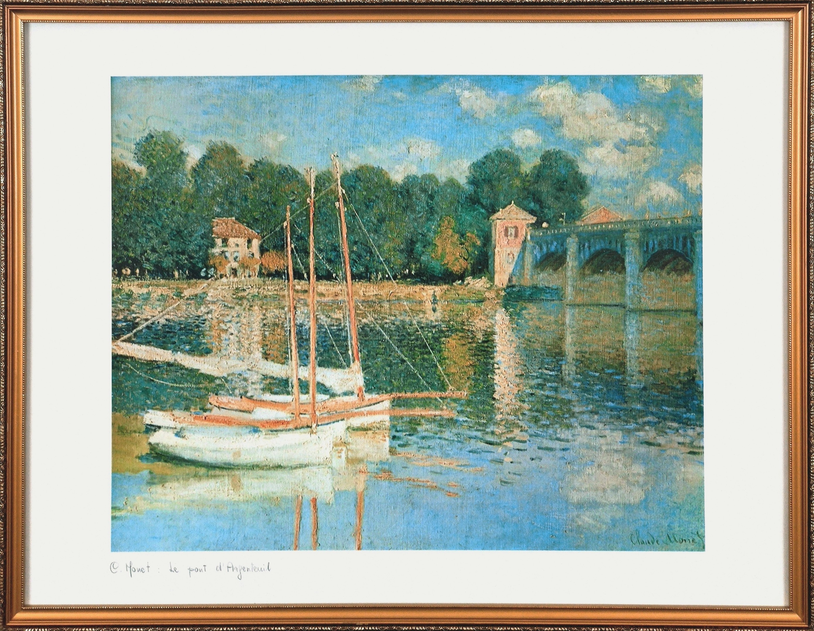 LE PONT D'ARGENTEUIL - MONET Claude (D'après) (1840 -1926) - Print