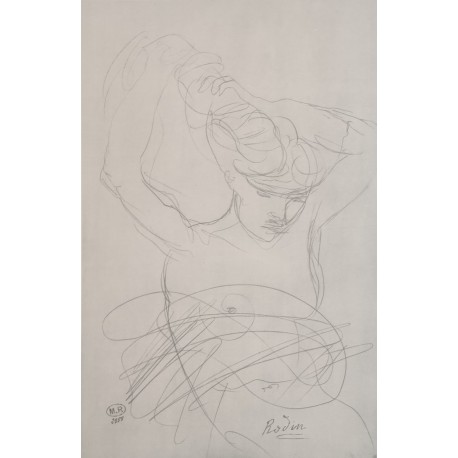 NU AU CHIGNON - RODIN Auguste (d'après) (1840 - 1917) - Héliogravure