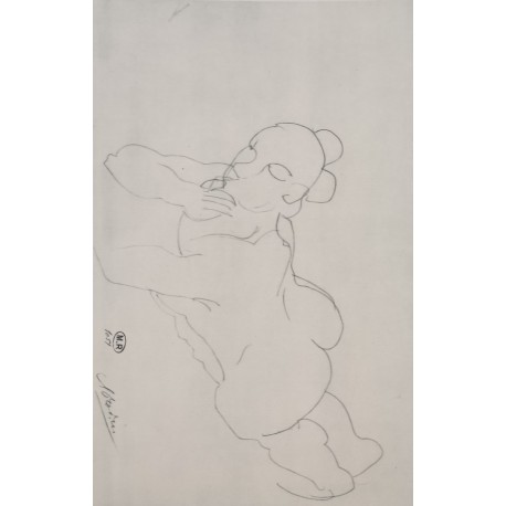 NU ALLONGE - RODIN Auguste (d'après) (1840 - 1917) - Héliogravure