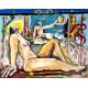 ADAM ET EVE - COOK Juan (1948 - ) - Huile sur toile