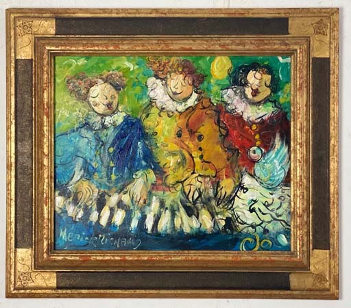 TRIO - MICHAUD Herick (1954 - ) - Huile sur toile