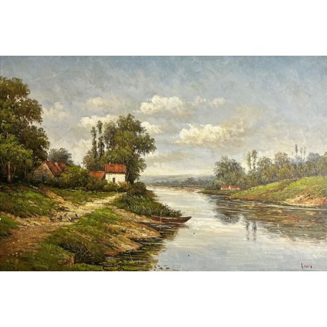 PAYSAGE À LA BARQUE