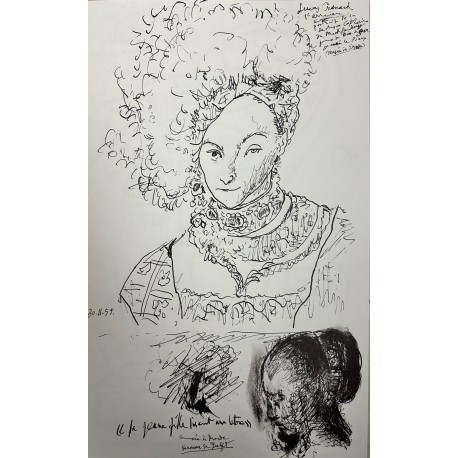 PORTRAIT DE LA DUCHESSE KATHERINE DE MECKLENBURG ET PORTRAIT DE LA JEUNE FILLE LISANT UNE LETTRE (1955)