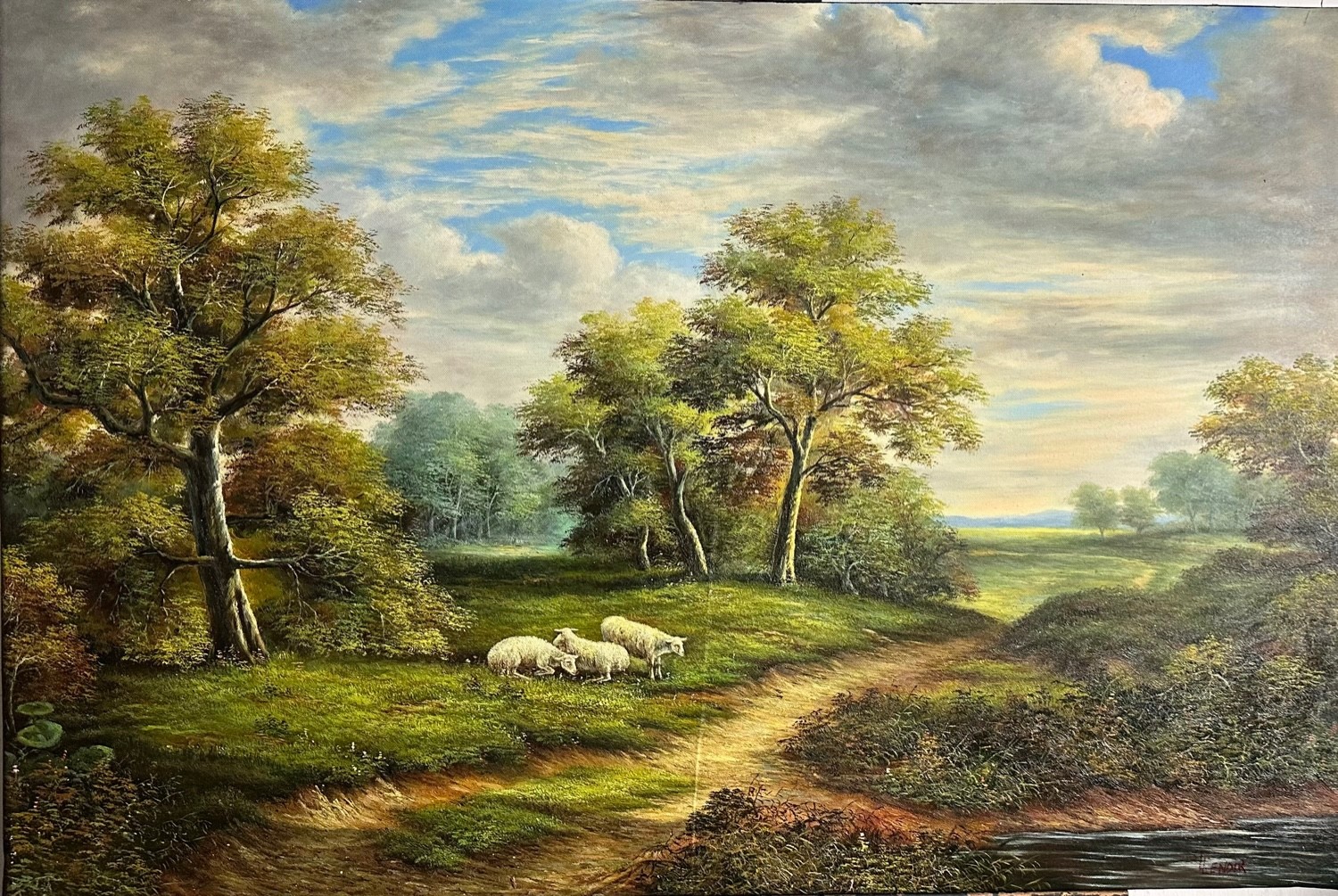 PAYSAGE AUX MOUTONS